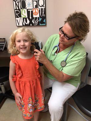 It's fun getting ready for kindergarten!  I passed my hearing test at River Hills Pediatrics!