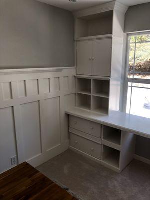 Wall covers and built in cabinets