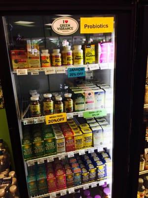 Wide selection of probiotics