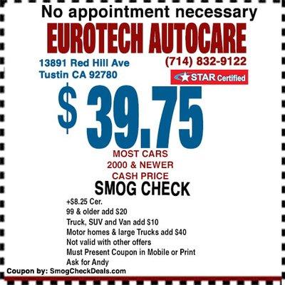 Smog Check Low Price