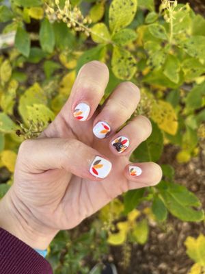 thanksgiving Turkey nail art