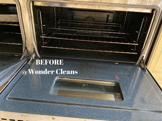 Oven cleaning (before)