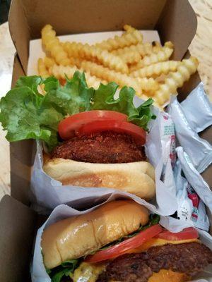 fried portobello and the shack burger!