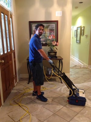 Tile clean and seal in a home residential at Palmetto Hall Plantation