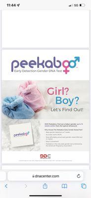 Early gender testing starting at 7 weeks