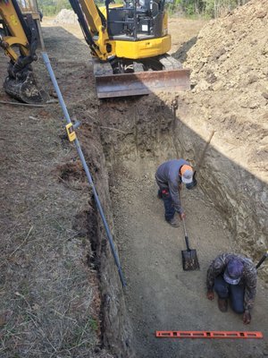 This is there crew installing our septic system.