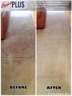 The difference in our carpet cleaning service is stunning!  #Carpet #Cleaning #CarpetsPlus #Carpets #Plus #Service #Brentwood #Reliable