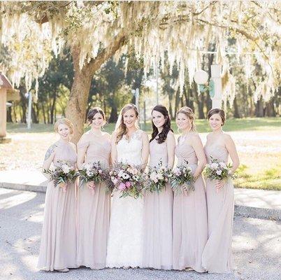 My bridesmaids loved their bouquets too.