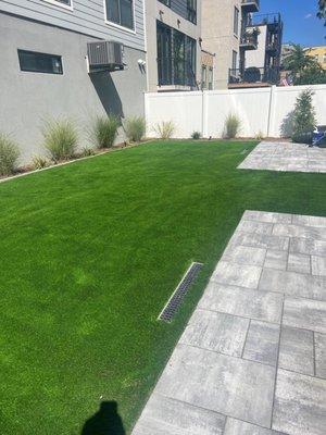 Beautiful Green On Green Artificial Grass