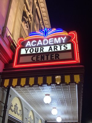 Marquee outside the main entrance