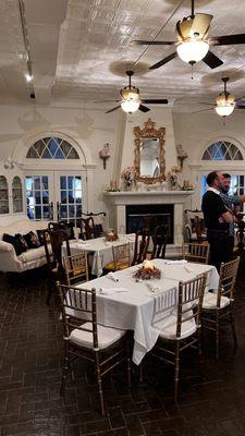 The dining area before we started to seat