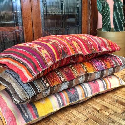 Gorgeous vintage rug floor cushions