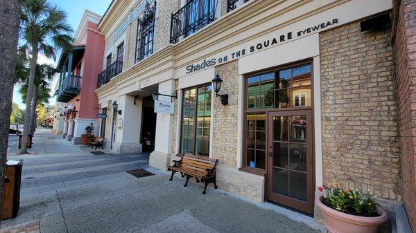 Front of Shades on the Square Eyewear Sunglasses Shoppe.