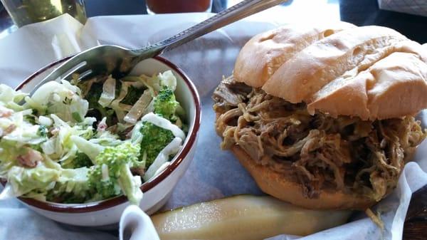 Pulled pork and "slaw."