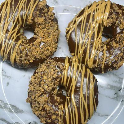 Chocolate peanut butter cup  donut.