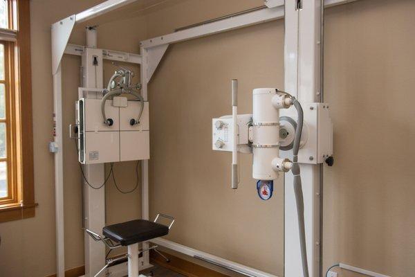 In house precision digital x-ray used to visualize the misalignment and the correction.