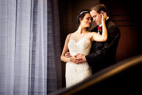 It's hard to beat window light. Unless you have mountain. This was a Kansas City wedding.