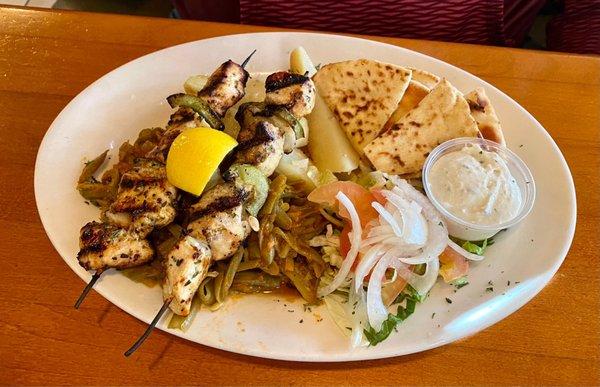 Chicken Souvlaki Platter