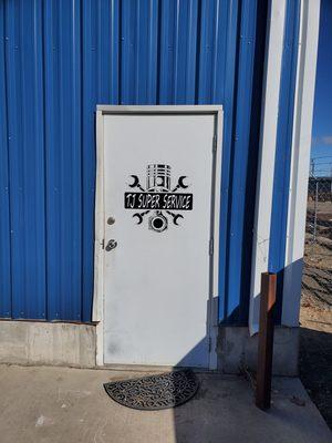 Shop door logo finally on