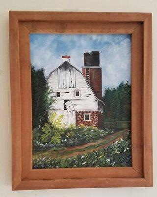 11 x 14 White barn