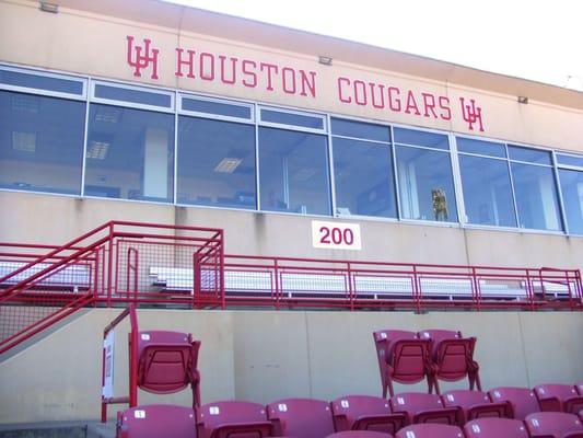 Press box at Cougar Field