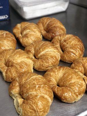 Fresh baked croissants