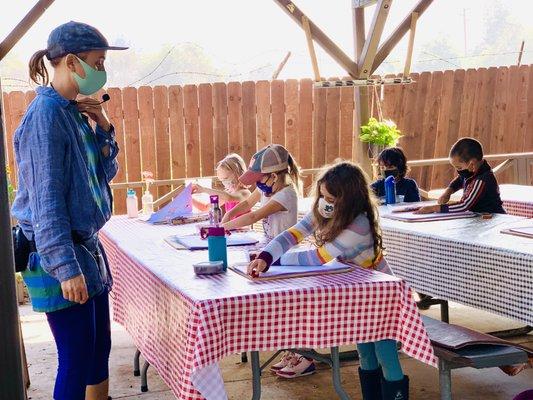 Outdoor in-person learning, 1st Grade