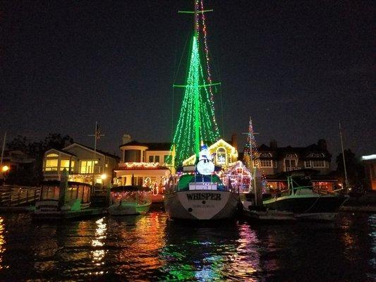 Another awesome night kayaking Christmas Parade pic in Newport.