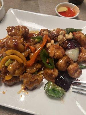 Orange chicken and King Pao shrimp