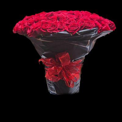 PREMIUM 100 ROSE WRAPPED ARRANGEMENT $750