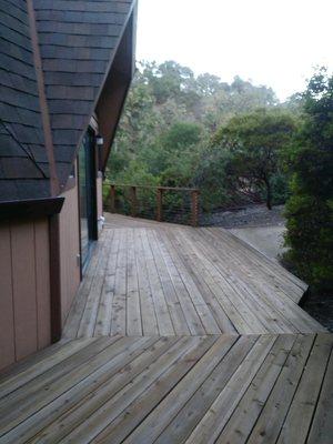 Before photo of weathered deck, Corral de Tierra, CA