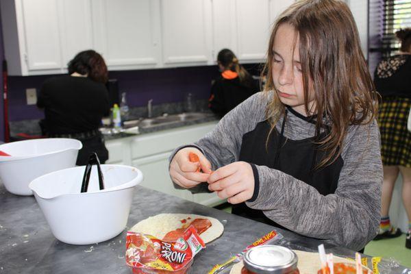 Monthly Cooking Club program for 6th-12th grade students facilitated by a Miami County OSU Extension Agent.