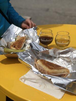 Ange, Mutha Muffuletta, and some Foundation beer