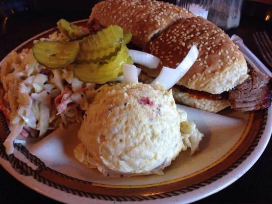 Po'boy sandwich plate.