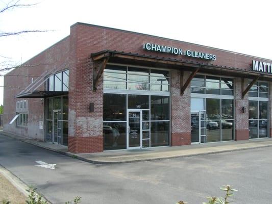 Champion Cleaners offers drive thru service as well as walk-in service.  All cleaning is done on site.