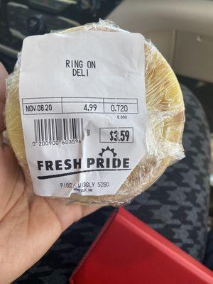 Small Banana pudding deli label