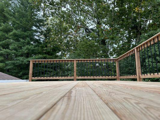 Photo 3 Wood Deck With Black Aluminum Balusters in Glen Carbon IL 62034