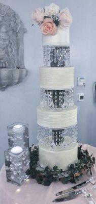 Wedding cake with a unique hand built structure