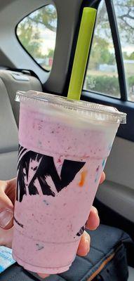 M&M Strawberry Milk Shake