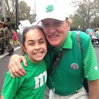 Young and old alike watch & participate in the St. Pat's Parade.