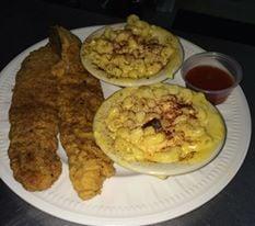 Fish Dinner with mac & cheese