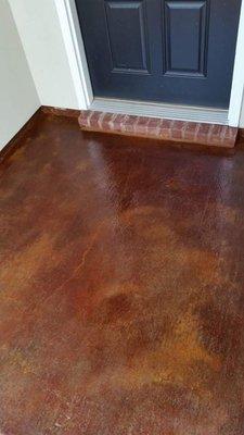 Another acid stained entryway