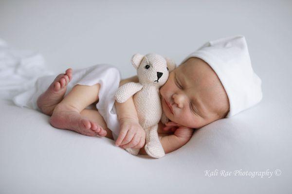 Newborn and teddy