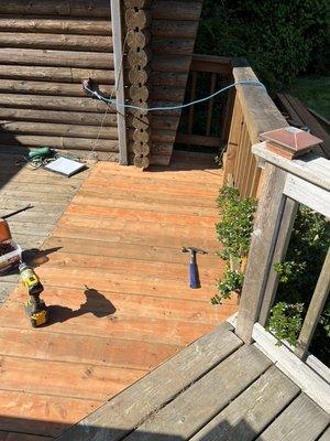 Rot repair on Ocean Park Deck!