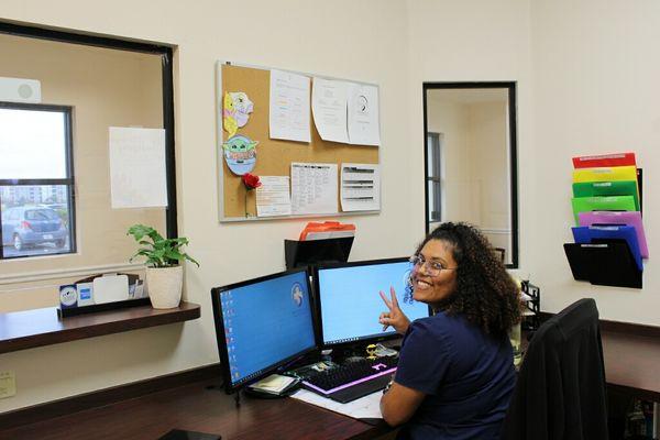 Our front desk is happy to assist you!