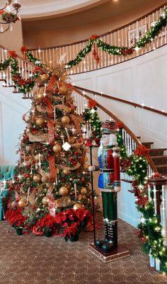 Lobby staircase.