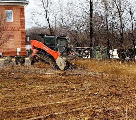 Whether small trees, overgrown invasives, thick brush, or brambles; Brush Clearing is the way to go! With our Forestry Mulcher, we can clear