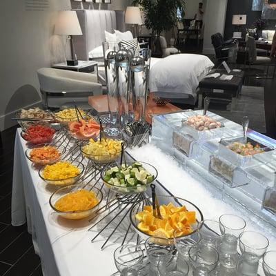 Ceviche Bar at the Mitchell Gold + Bob Williams Home Furnishings Store Opening Event