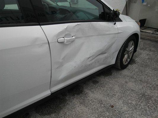 2016 Focus side damage.