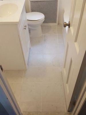 Complement your refinished bath with a new floor and new fixtures for a full finished look you'll be proud of.